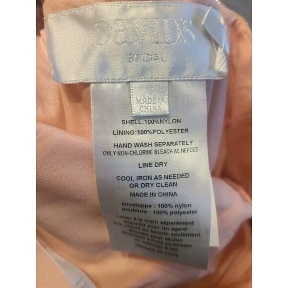 Bellini Dress Maxi High Neck Lace Halter Party Chantilly Lace-Peach Coral Size 6 - Picture 2 of 5